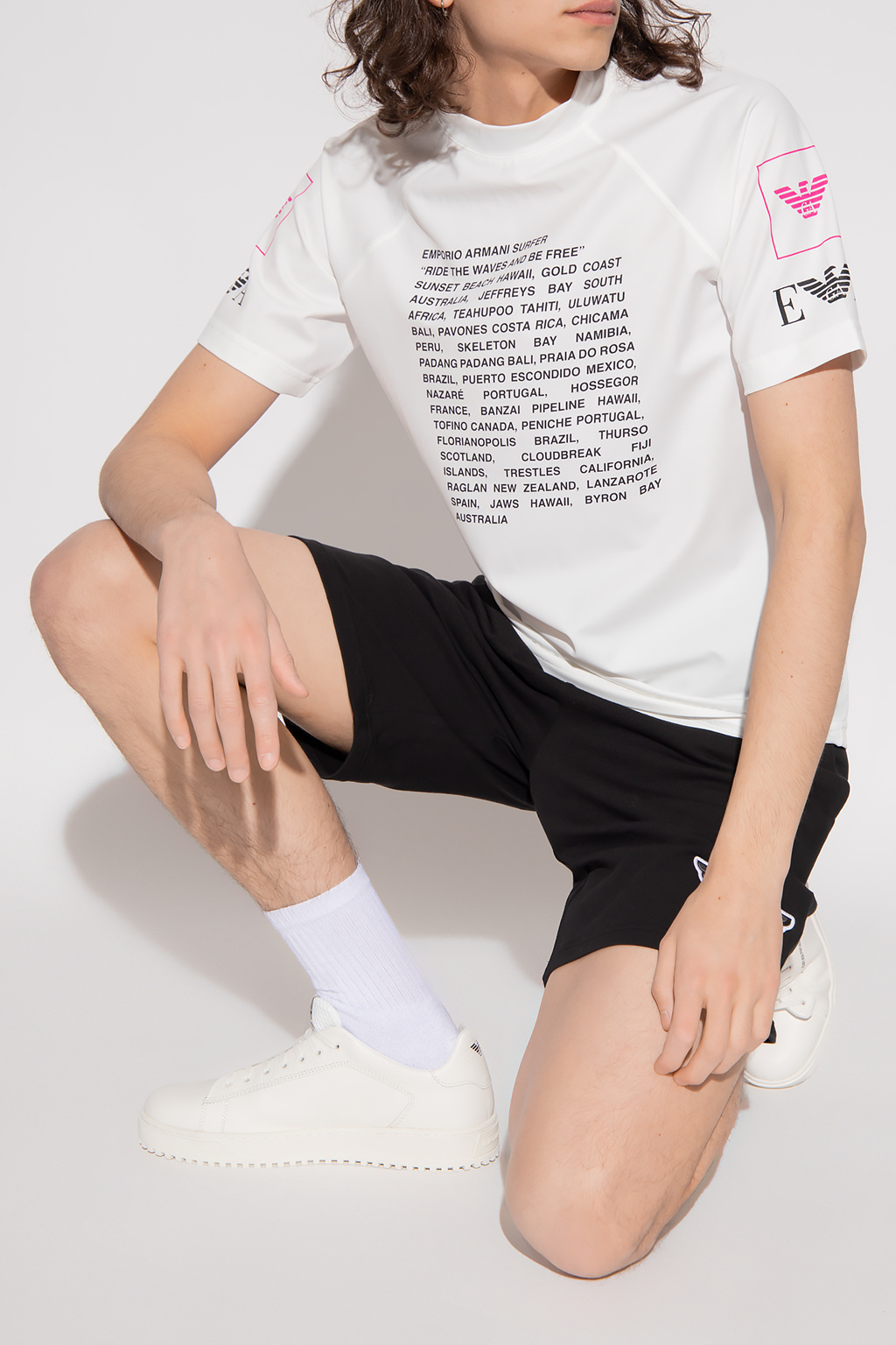 White Printed T-shirt Emporio Armani - Vitkac GB